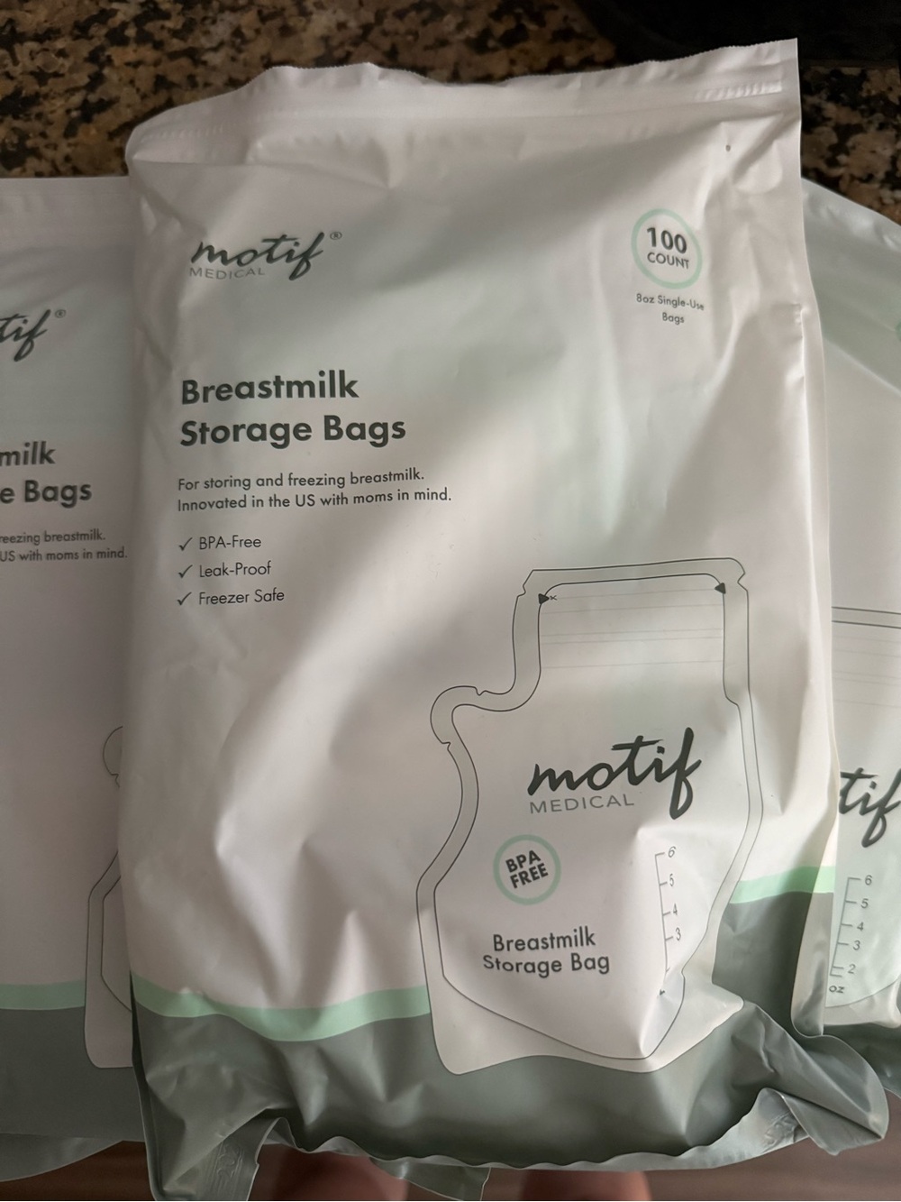 Motif Breastmilk Storage Bags (100ct) - brand new set of 3